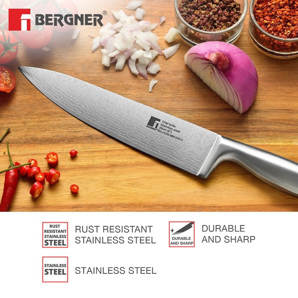 Argent Stainless Steel 20cm Chef Knife, Matt Finish