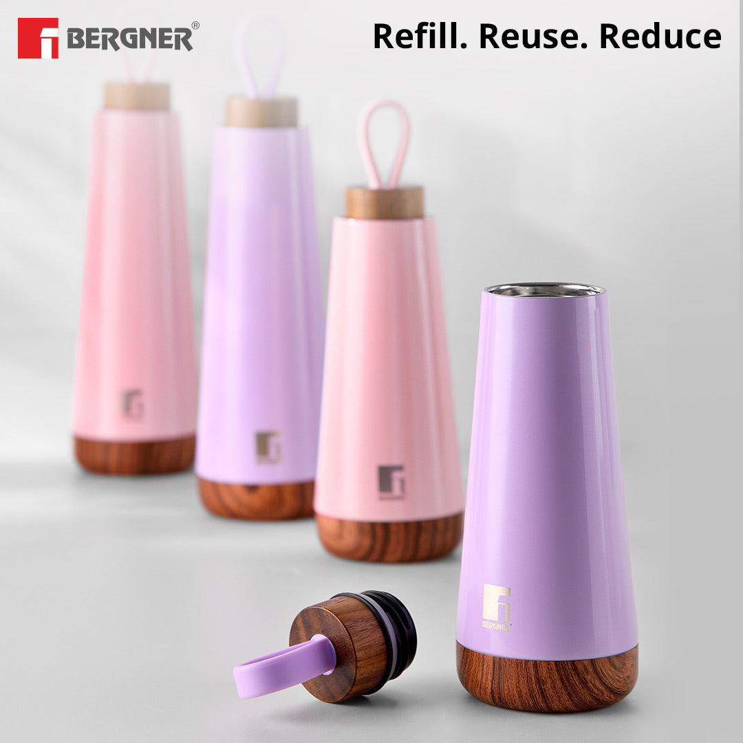 Walking Fairy Fountain Thermosteel Hot and Cold 370ml Flask - Purple