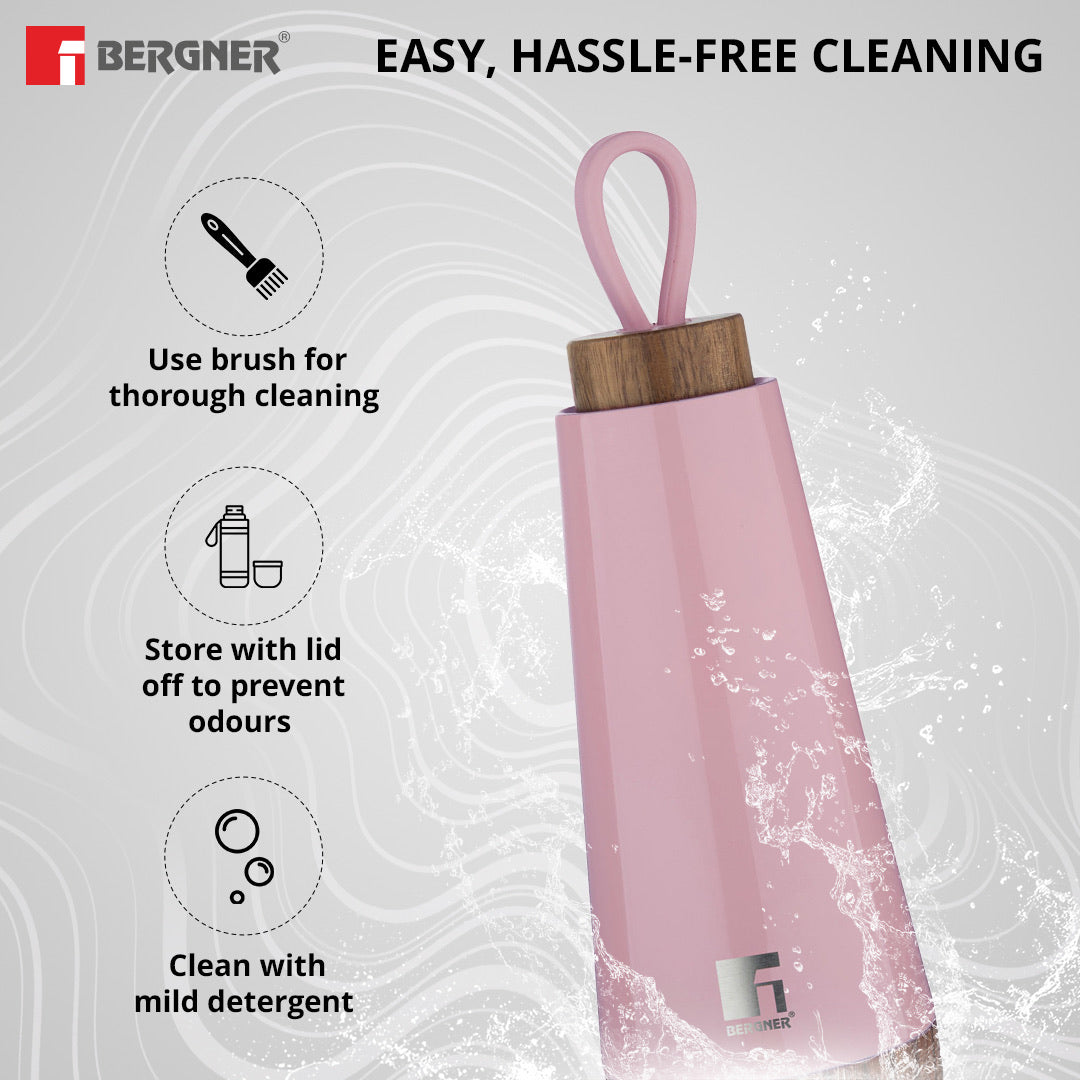 Walking Fairy Fountain Thermosteel Hot and Cold 370ml Flask - Pink