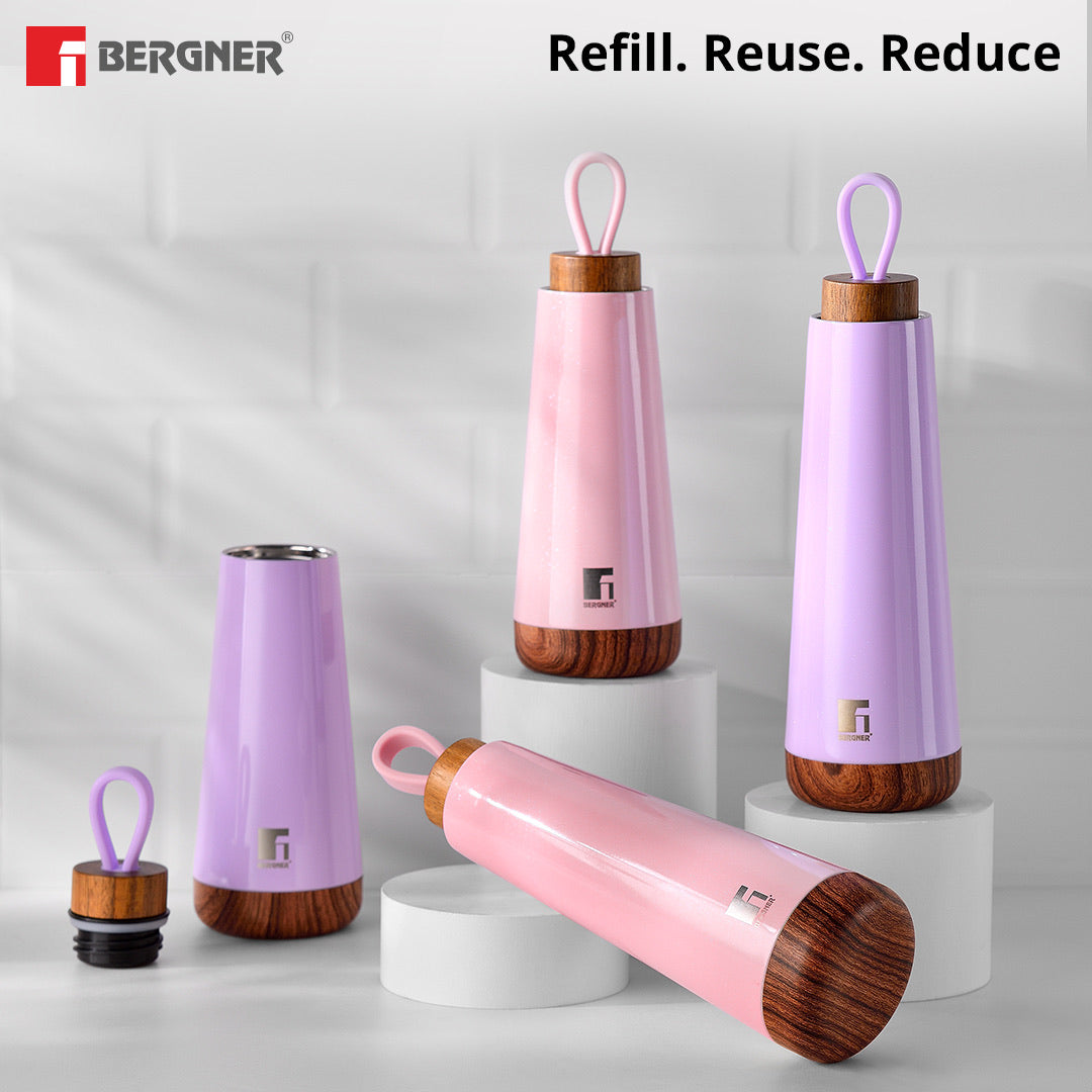 Walking Fairy Fountain Thermosteel Hot and Cold 500ml Flask - Purple