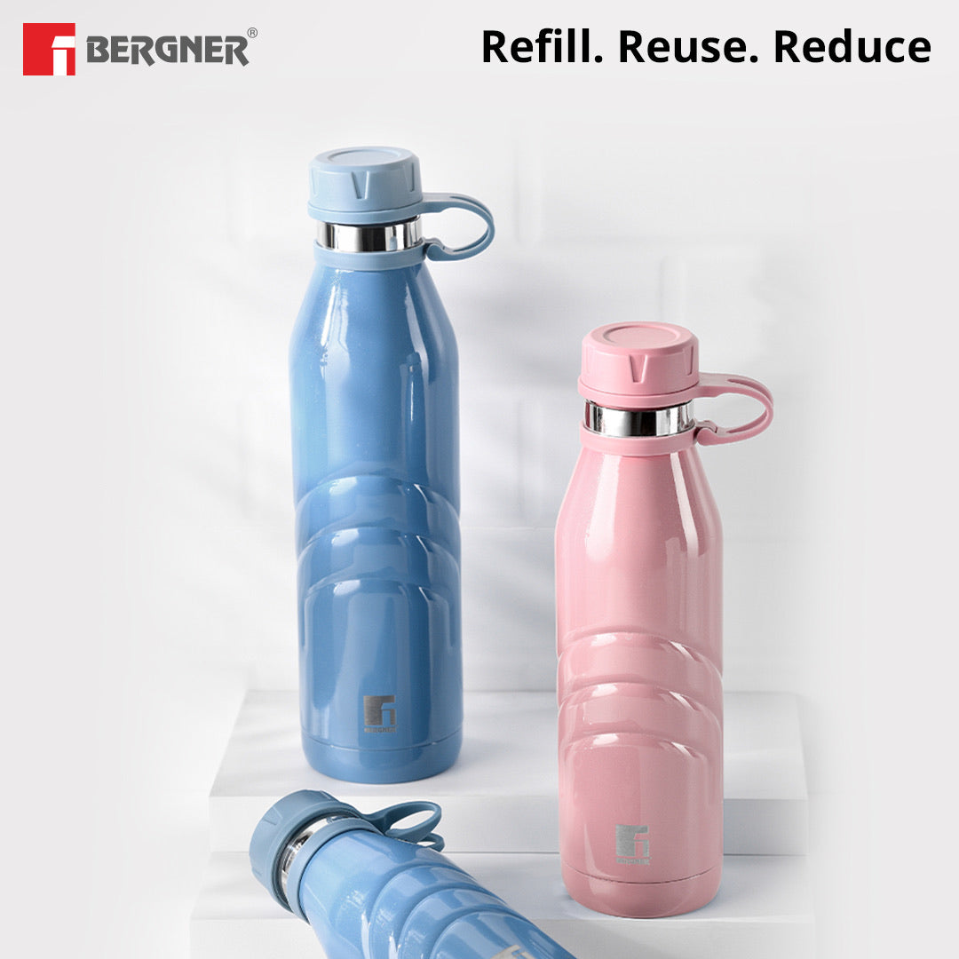 Walking AquaFlex Thermosteel Hot and Cold Bottle, 1000 ml Flask - Pink