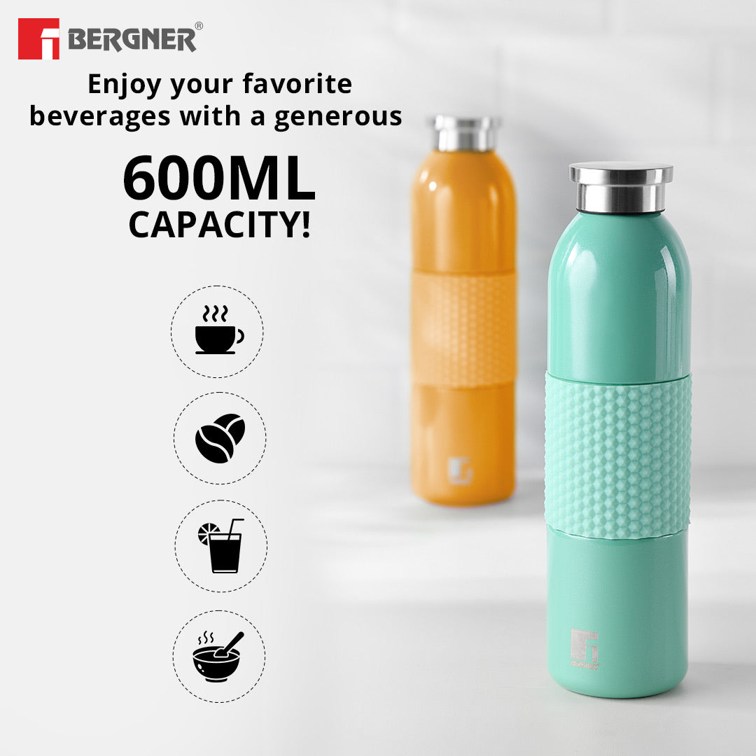 Walking Mid Grip Thermosteel Hot and Cold 600ml Flask - Green