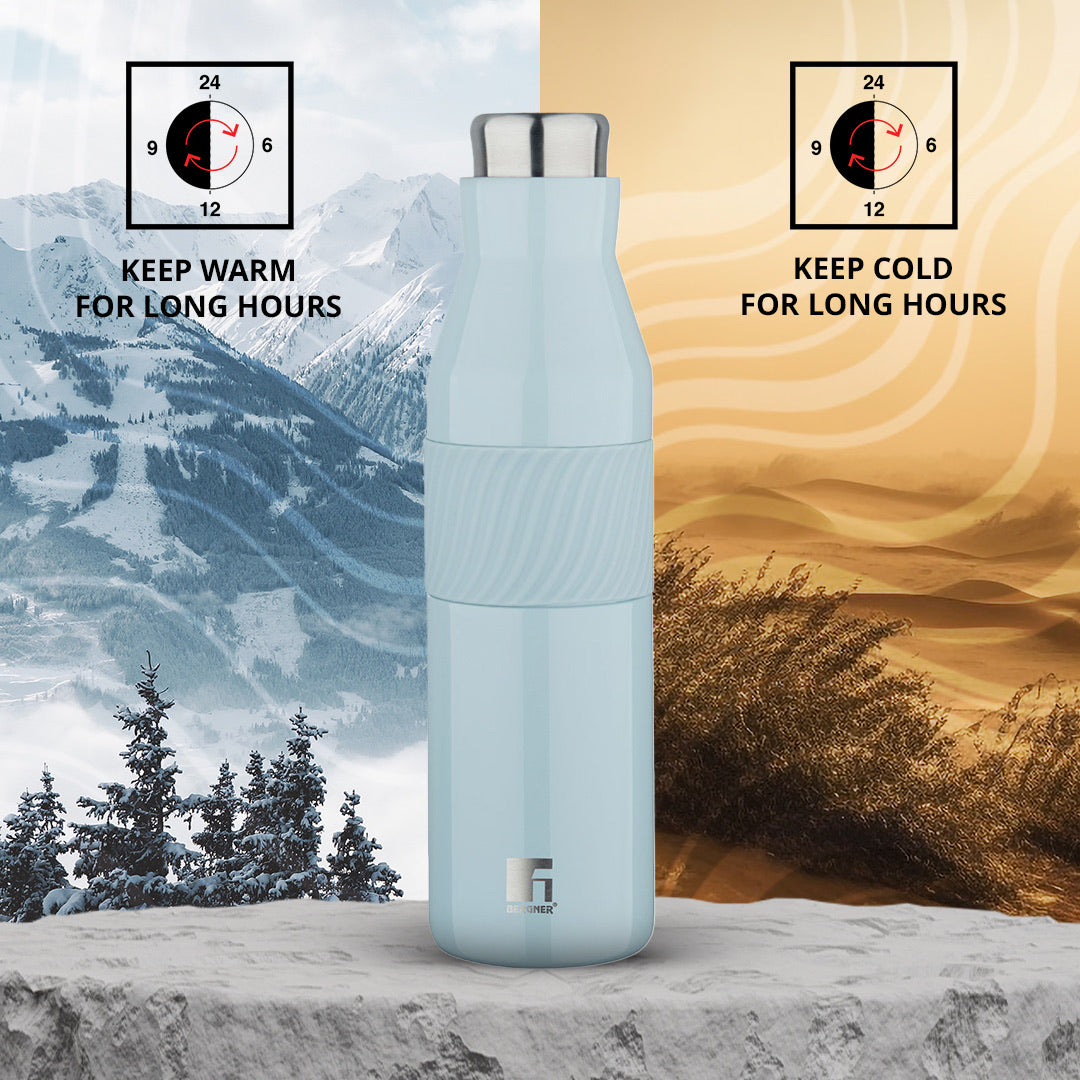 Walking Grip & Go Thermosteel Hot and Cold 600ml Flask - Blue