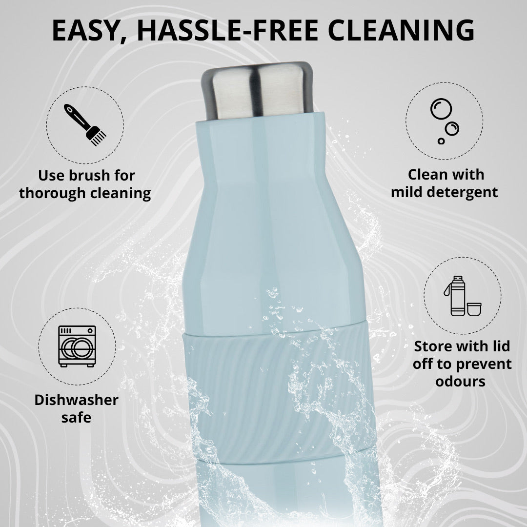 Walking Grip & Go Thermosteel Hot and Cold 600ml Flask - Blue