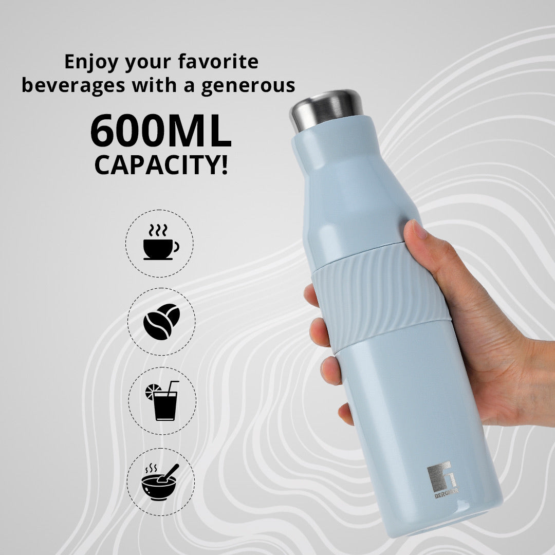 Walking Grip & Go Thermosteel Hot and Cold 600ml Flask - Blue