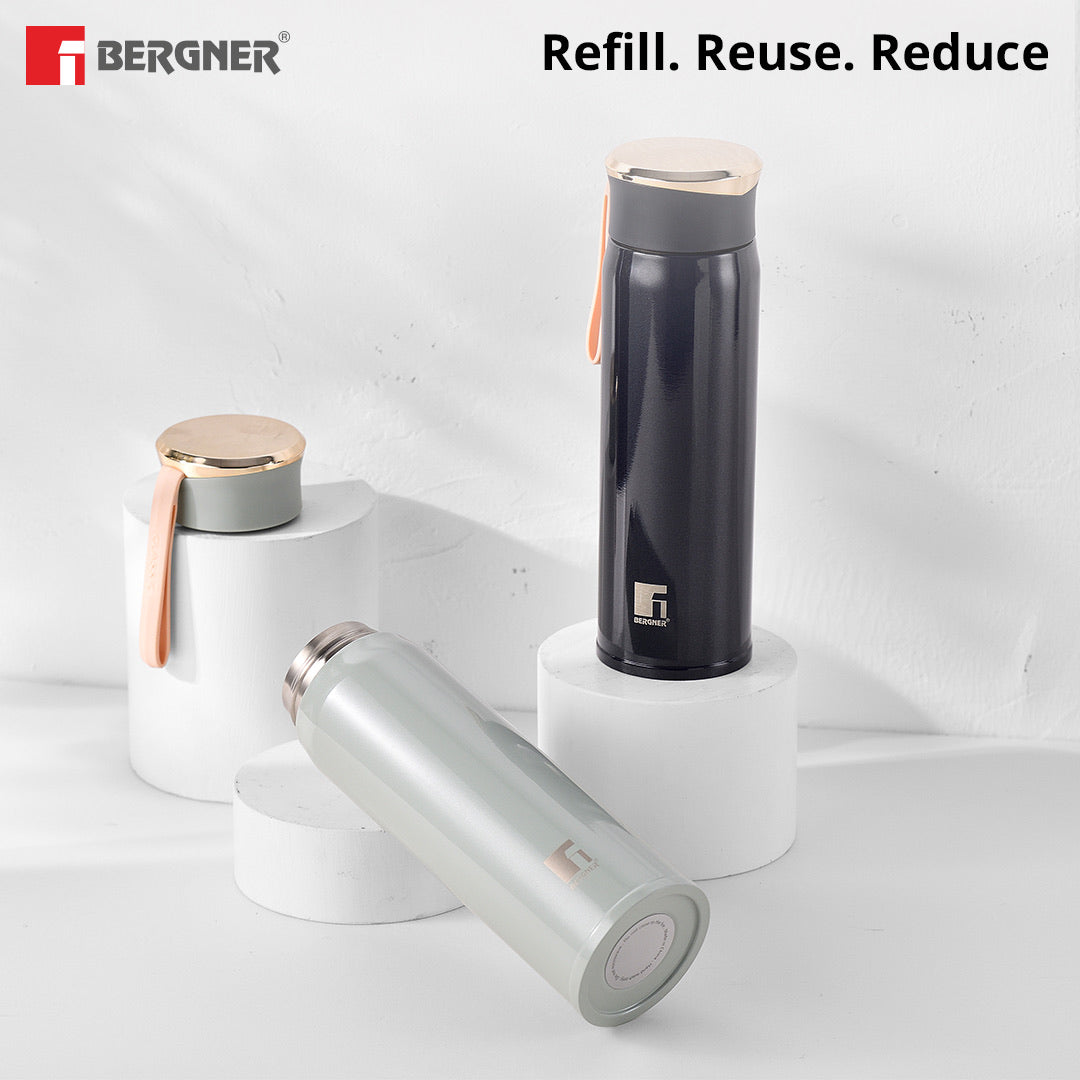 Walking CarryCask Thermosteel Hot and Cold 450ml Flask - Green