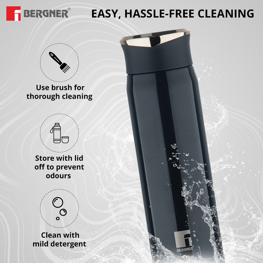 Walking CarryCask Thermosteel Hot and Cold 450ml Flask - Black