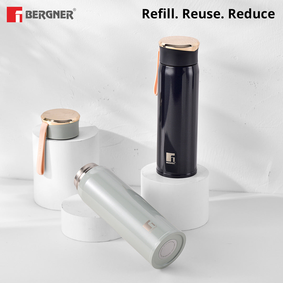 Walking CarryCask Thermosteel Hot and Cold 450ml Flask - Black