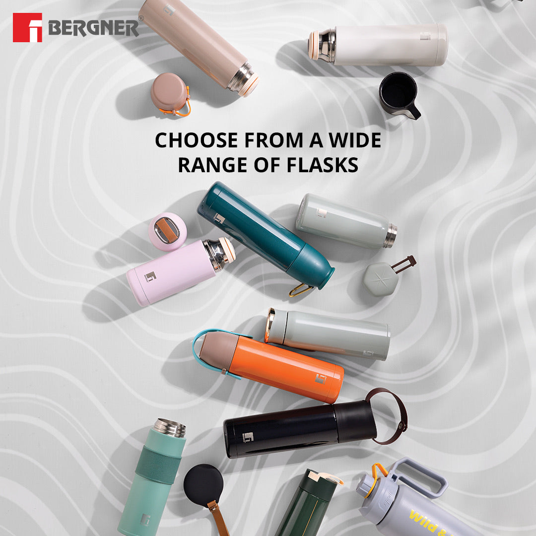 Walking Curv & Carry Thermosteel Hot and Cold 500ml Flask - White