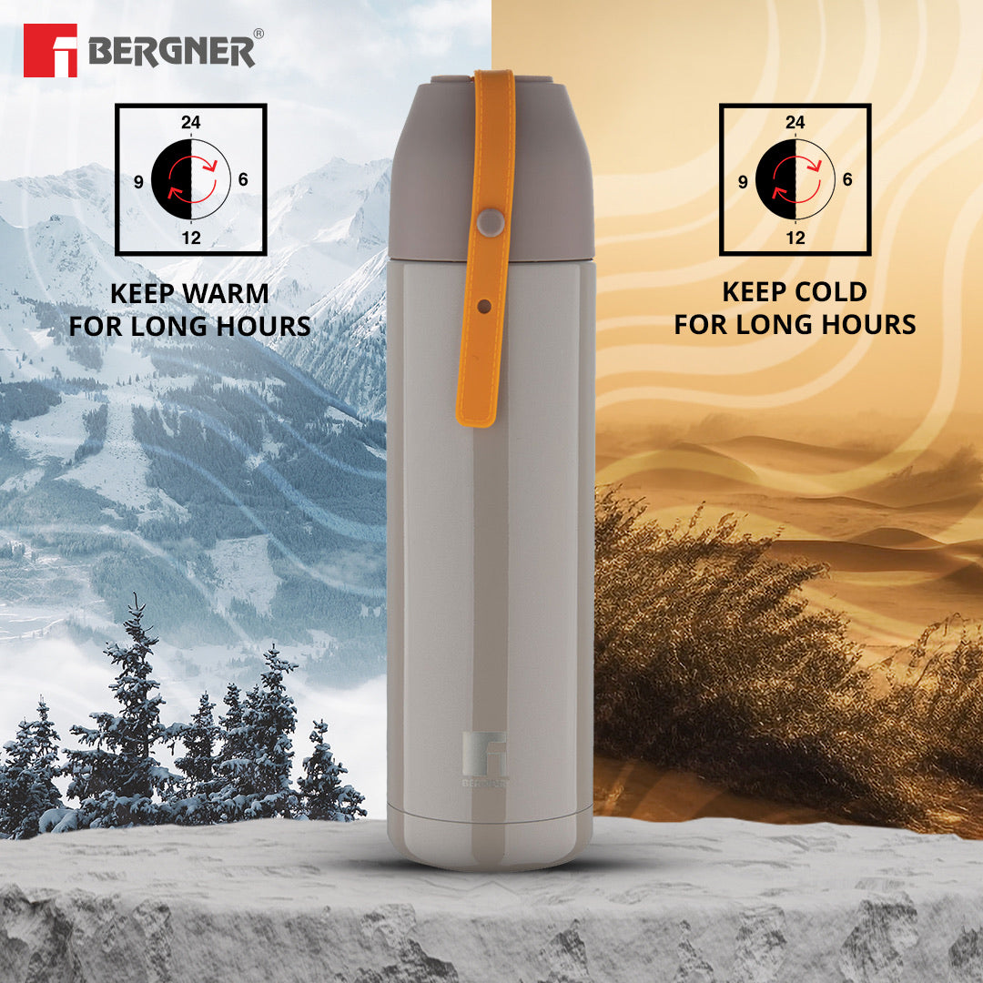 Walking Eleganza Thermosteel Hot and Cold 500ml Flask - Brown