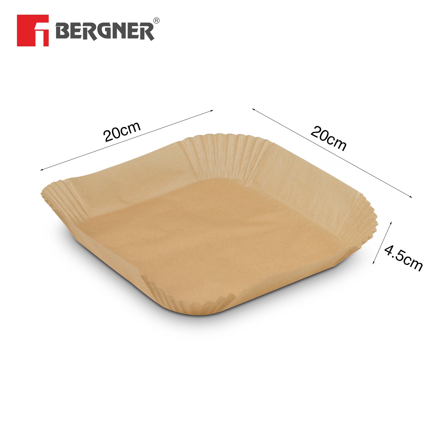 Essential Plus 100 Pcs Square Air Fryer Tray Parchment Paper