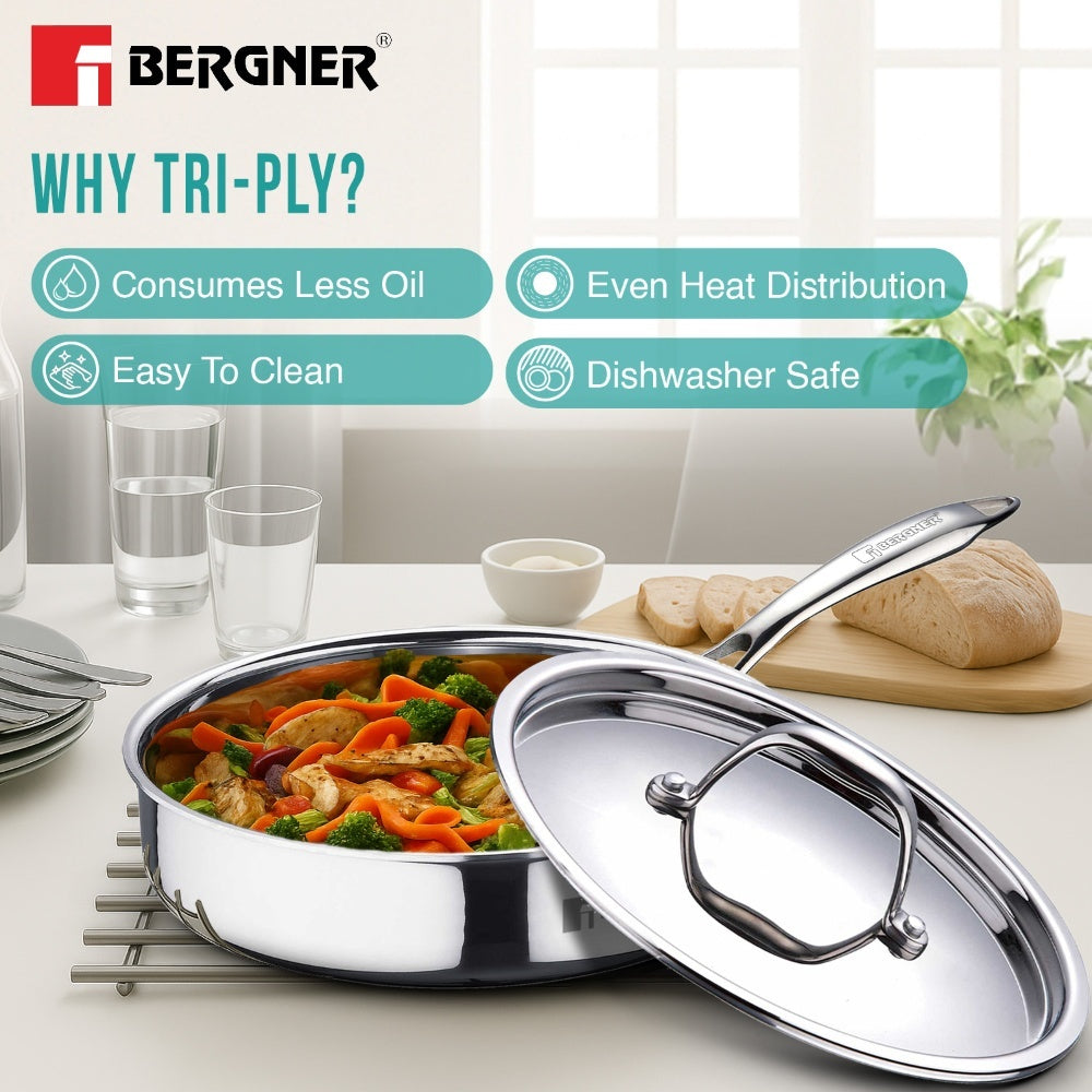 Argent Tri-Ply Stainless Steel Sautepan