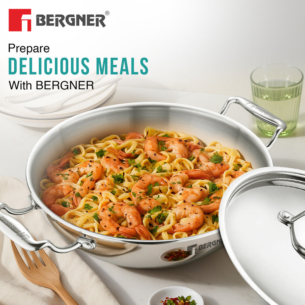 Argent Tri-Ply Stainless Steel Kadai