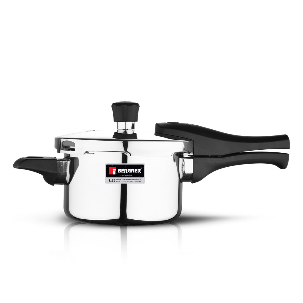 Argent Elements Tri-Ply Stainless Steel Outer Lid Pressure Cooker