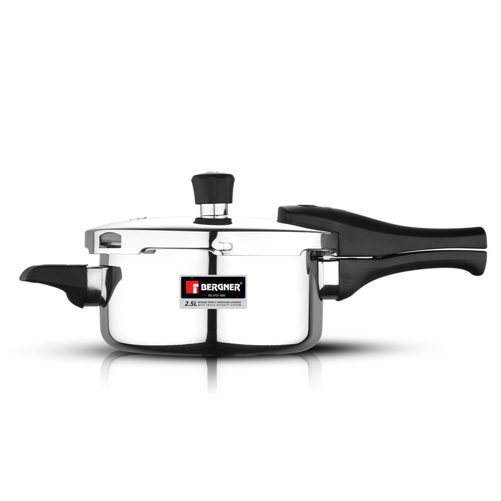 Argent Elements Tri-Ply Stainless Steel Outer Lid Pressure Cooker