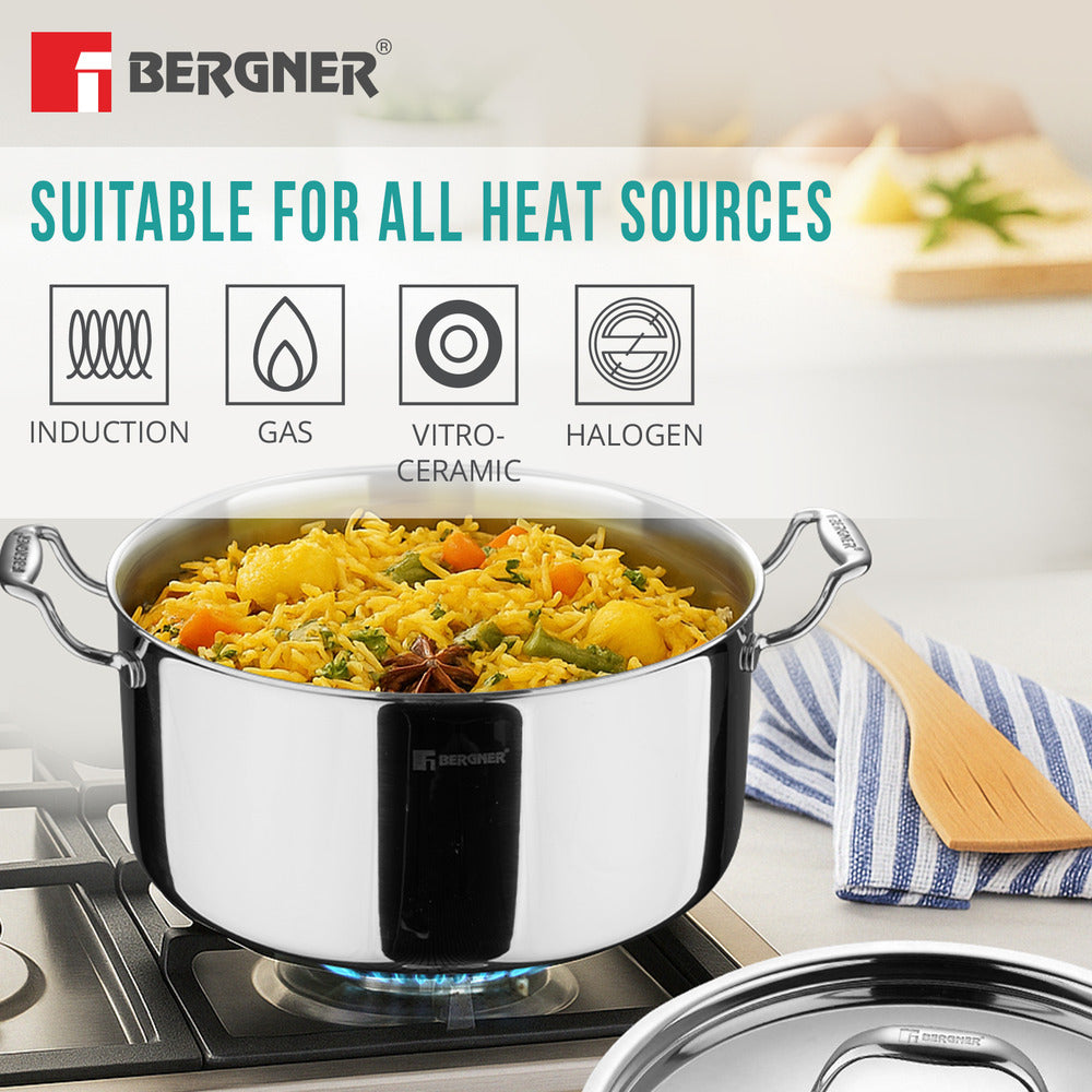 Argent Tri-Ply Stainless Steel Casserole