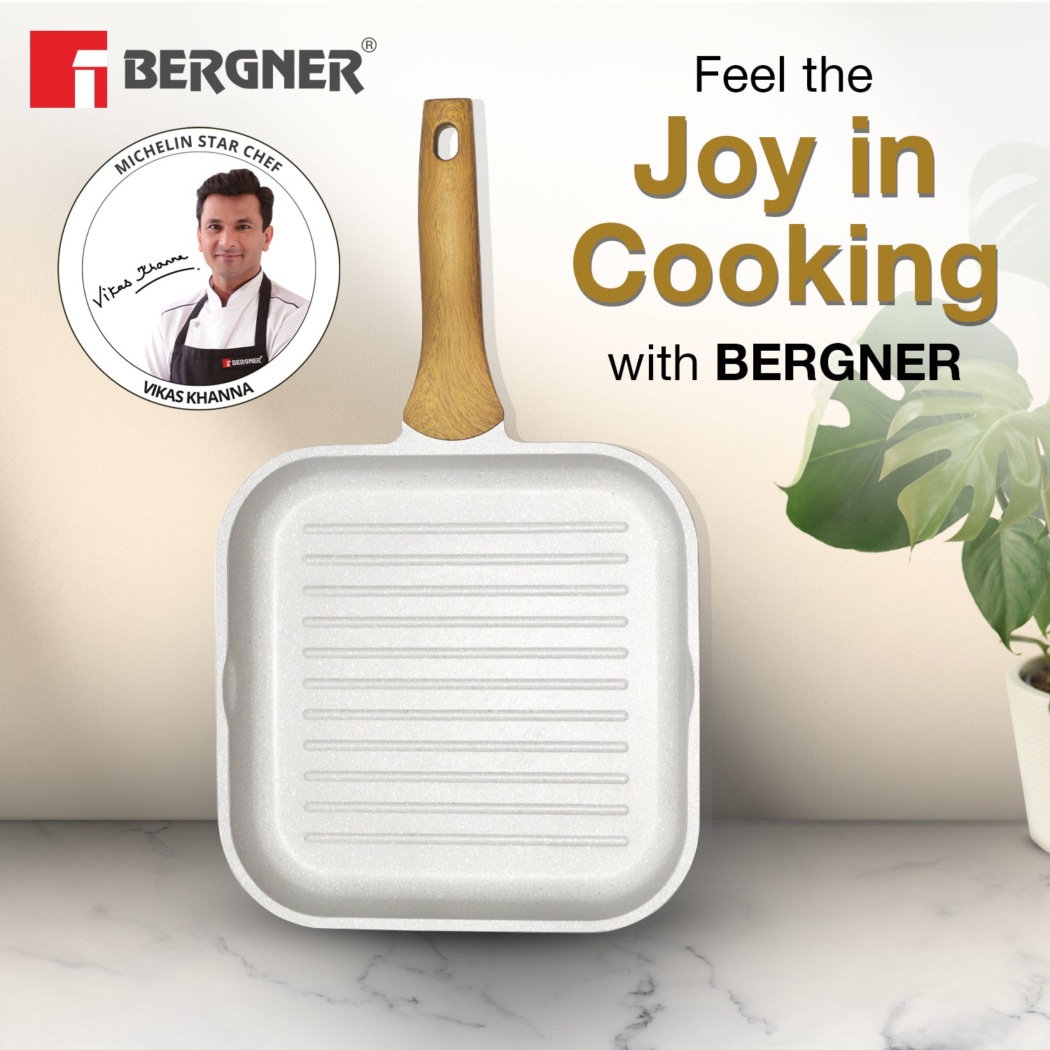 Naturally Cast Aluminum 26cm Grill Pan - Induction Bottom