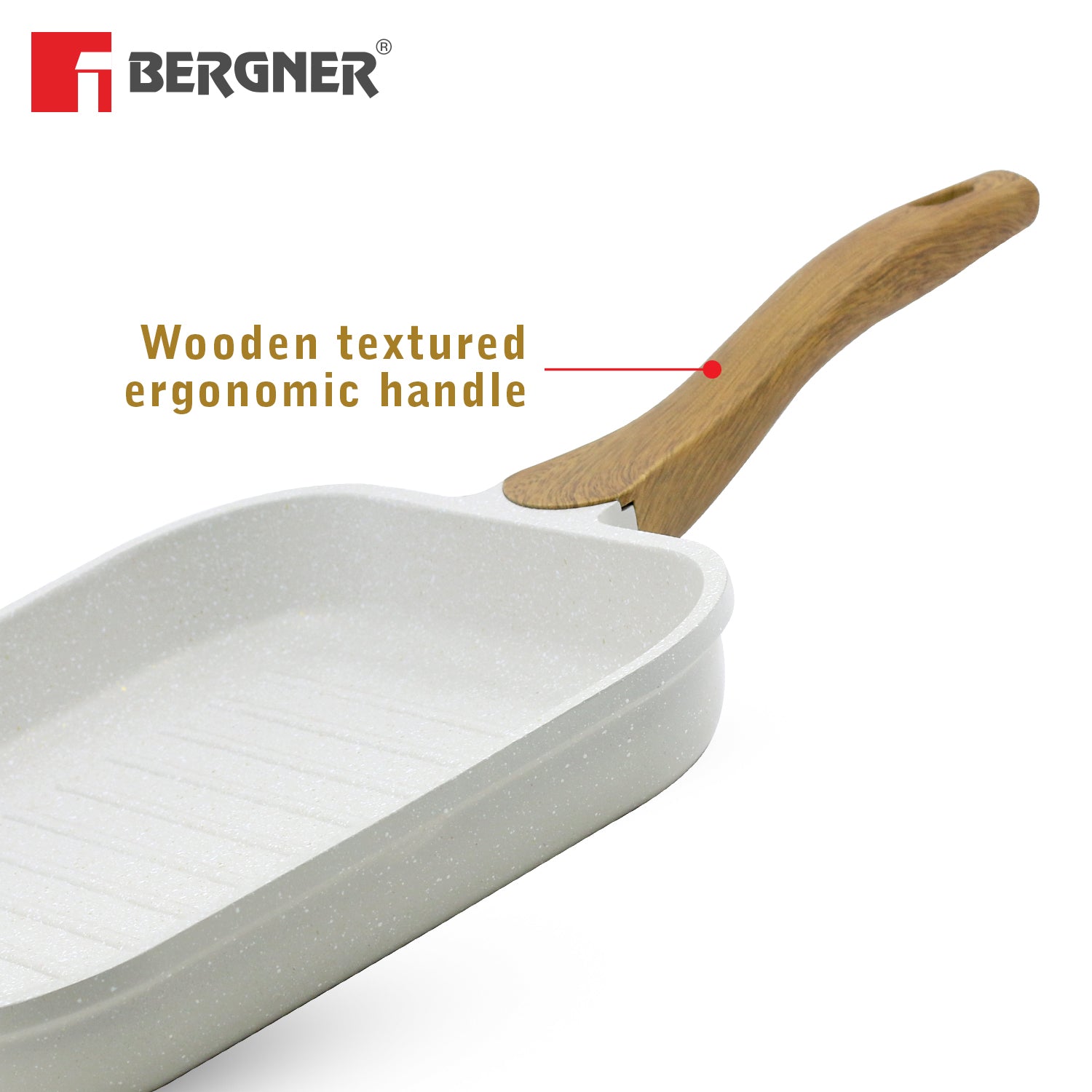 Naturally Cast Aluminum 26cm Grill Pan - Induction Bottom