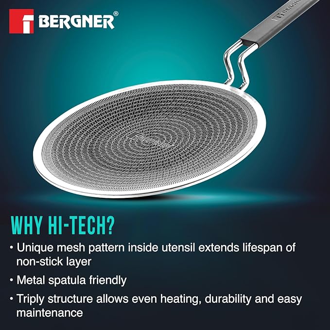 Hi-Tech Tri-Ply Stainless Steel 26cm Non-Stick Roti Tawa