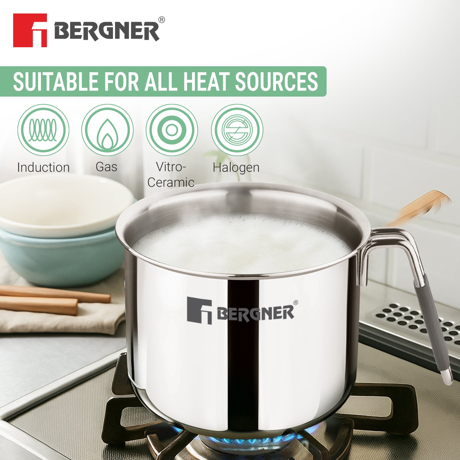 Argent Triply Milk Boiler 14cm (2L)