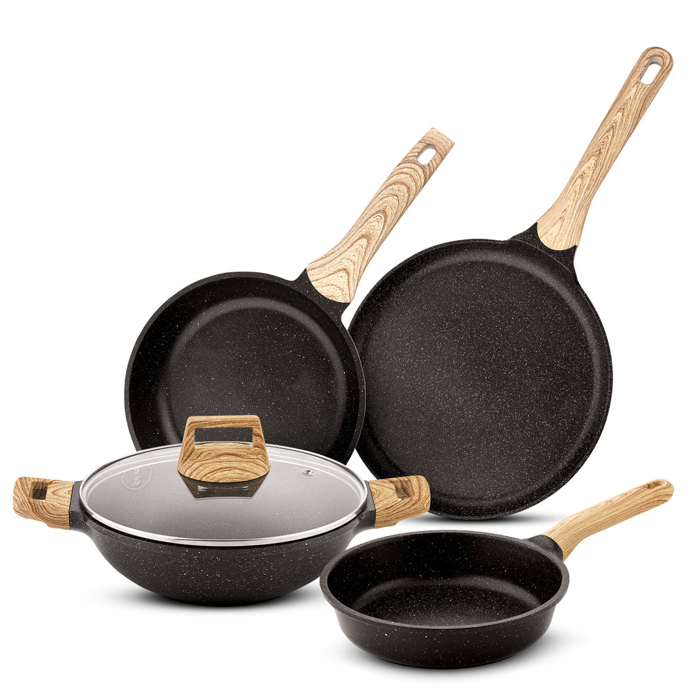 Bergner Sienna Elite 5 Pcs Non-Stick Cookware Set - Induction Bottom