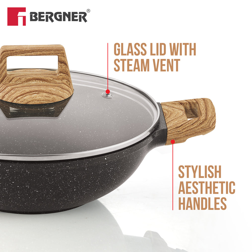 Bergner Sienna Elite 5 Pcs Non-Stick Cookware Set - Induction Bottom