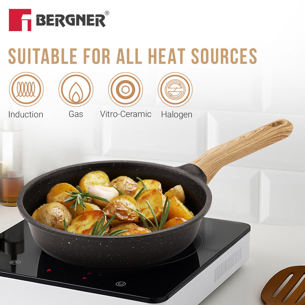Bergner Sienna Elite 5 Pcs Non-Stick Cookware Set - Induction Bottom