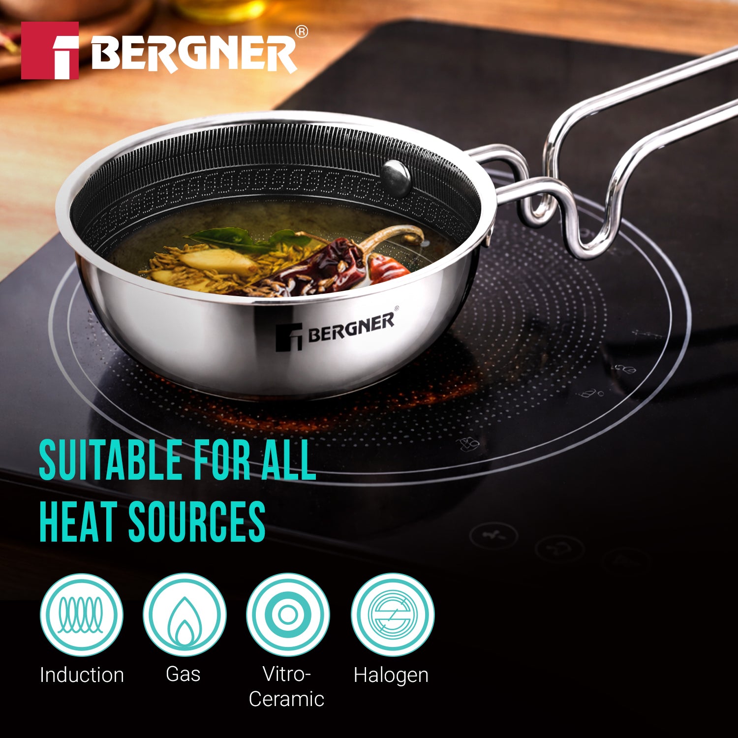 Hitech Giro Triply Stainless Steel Tadka Pan 12cm