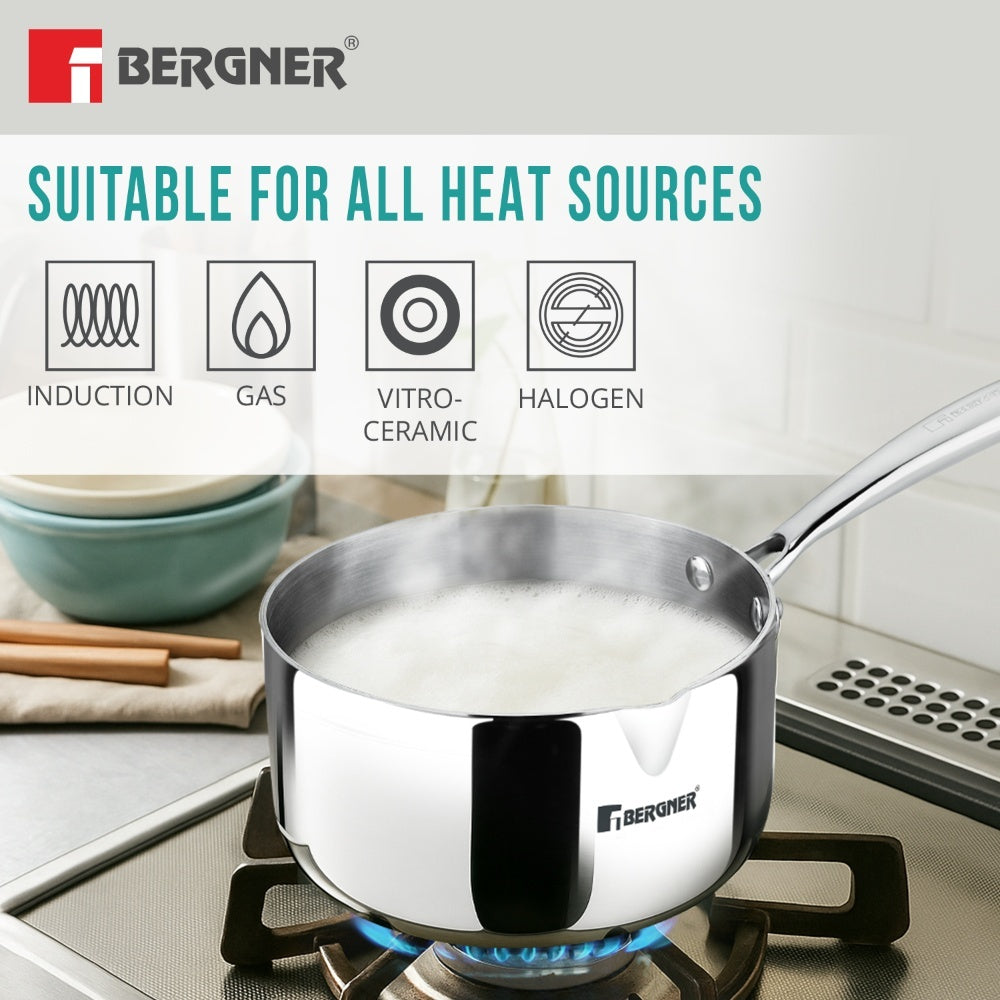 Argent Tri-Ply Stainless Steel Milkpan/Saucepan - Induction Bottom