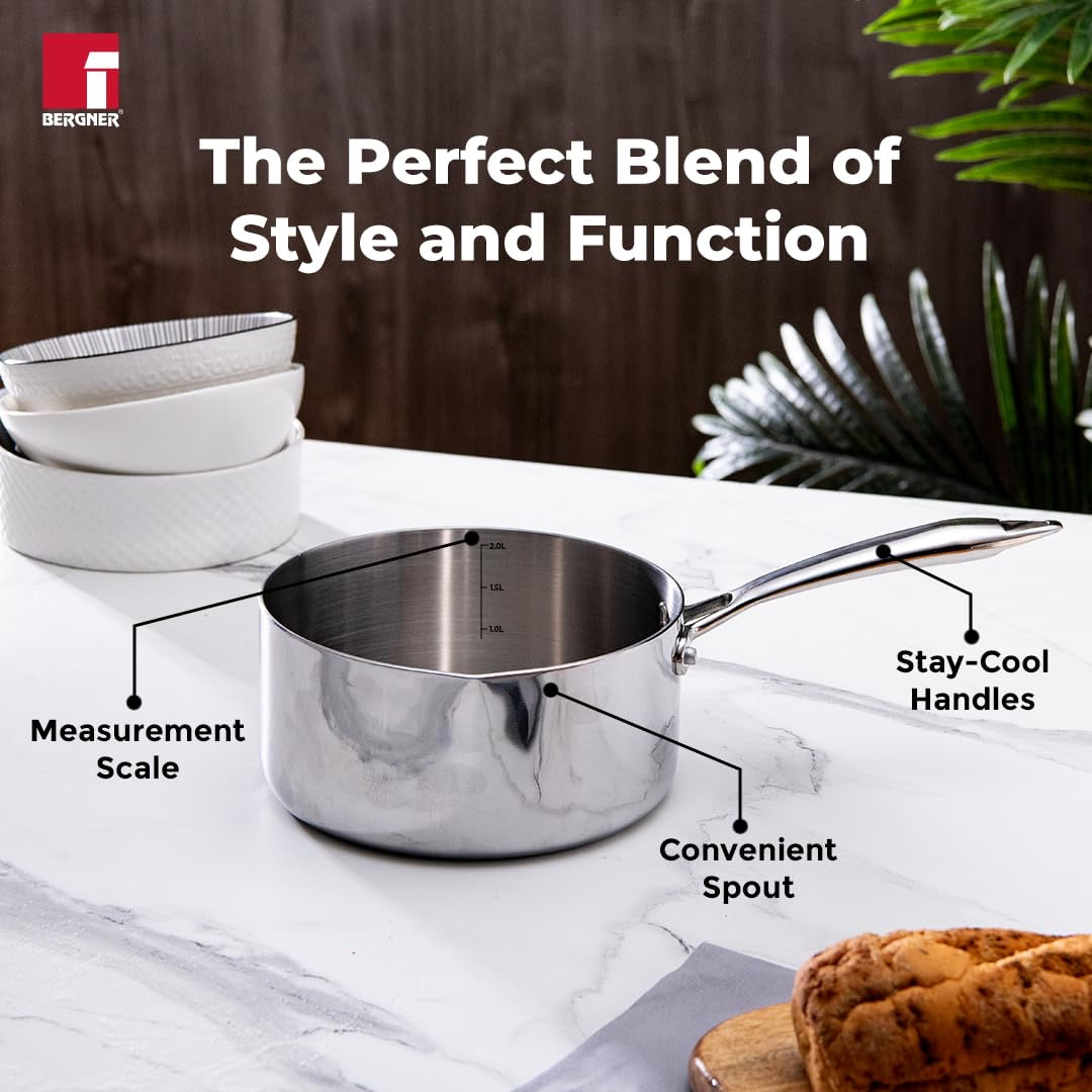 Argent Tri-Ply Stainless Steel Saucepan