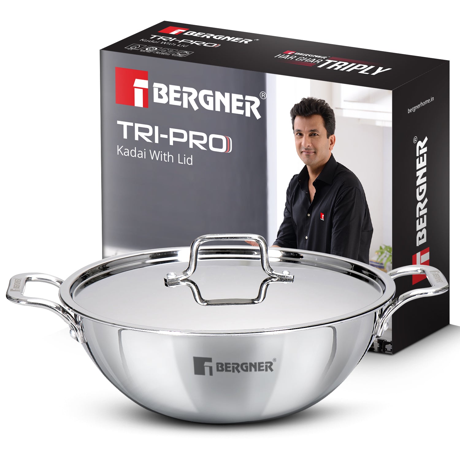 TriPro Tri-Ply Stainless Steel Kadai