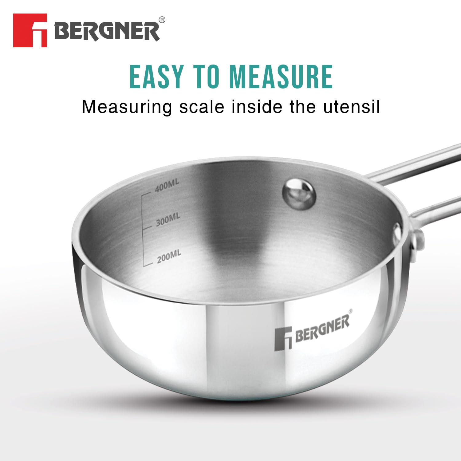 TriPro Triply Stainless Steel 12 cm (500ml) Tadka Pan