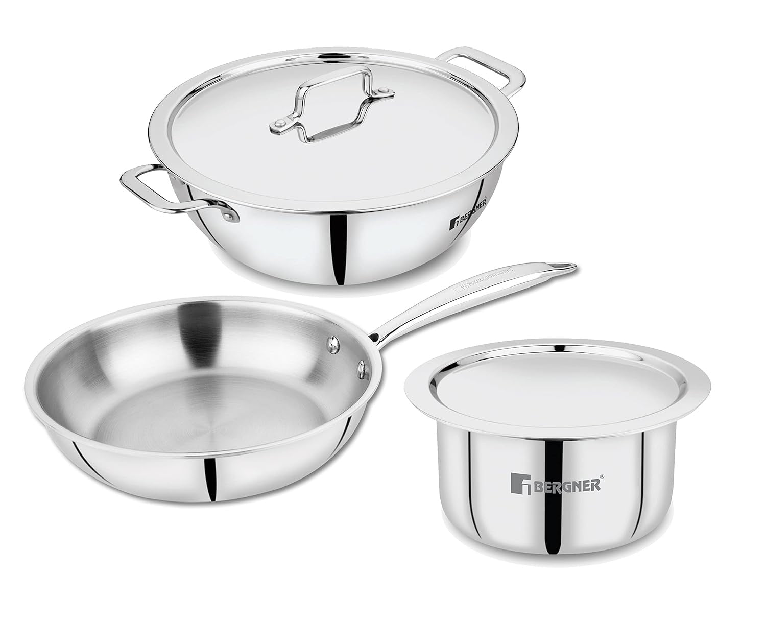 TriPro Tri-Ply Stainless Steel 5 Pcs Cookware Set