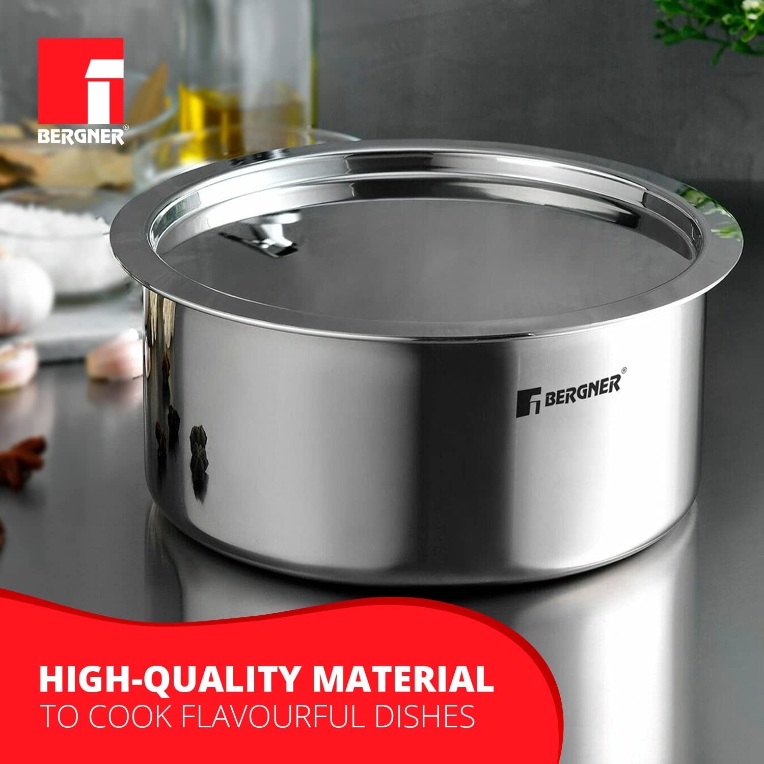 TriPro Tri-Ply Stainless Steel 5 Pcs Cookware Set