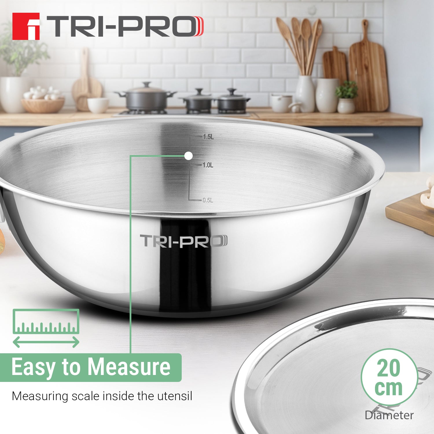 TriPro Tri-Ply Stainless Steel Cook and Serve Tasla