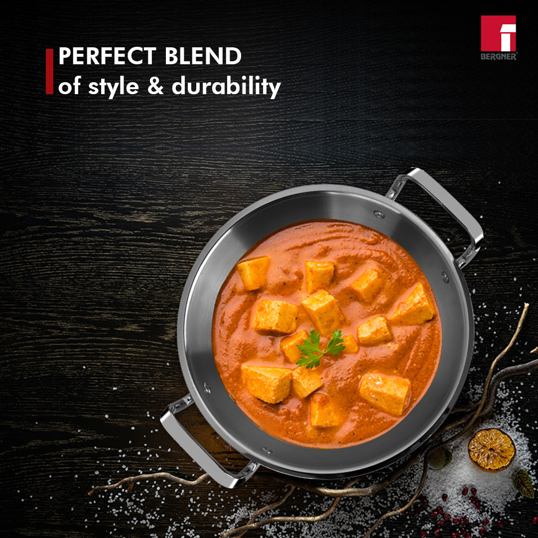 TriPro 4 pcs Tri-Ply Stainless Steel Cookware Set