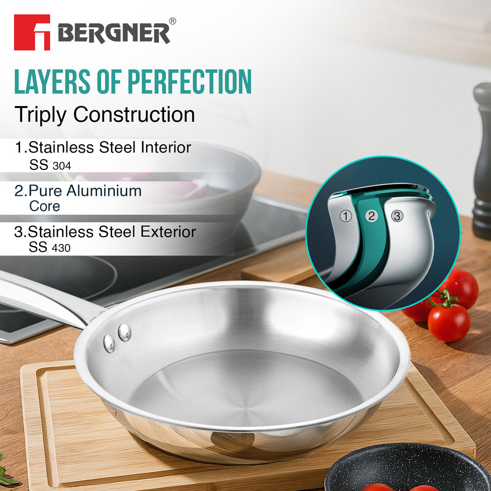 TriPro Tri-Ply Stainless Steel Frypan