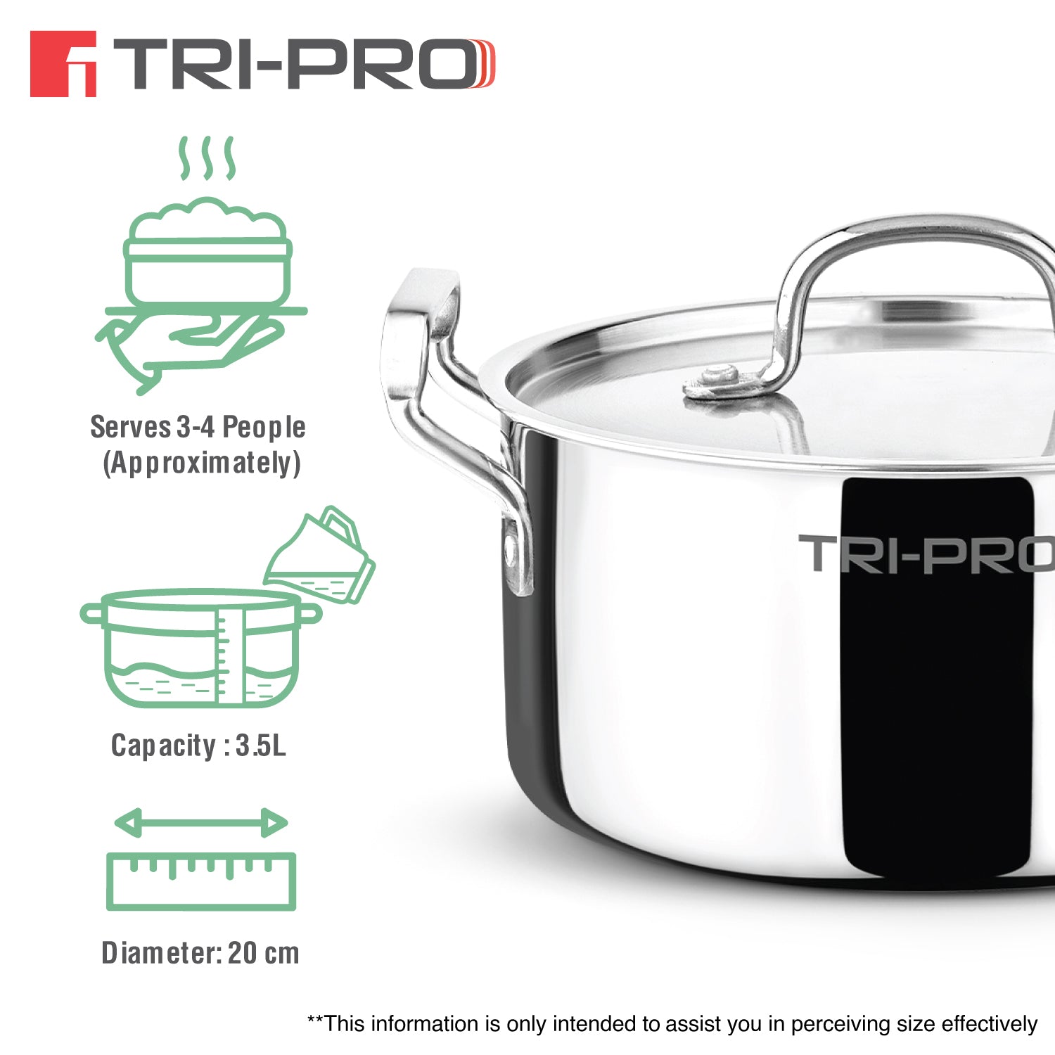 TriPro Tri-Ply Cook and Serve Casserole 20cm/3.4L