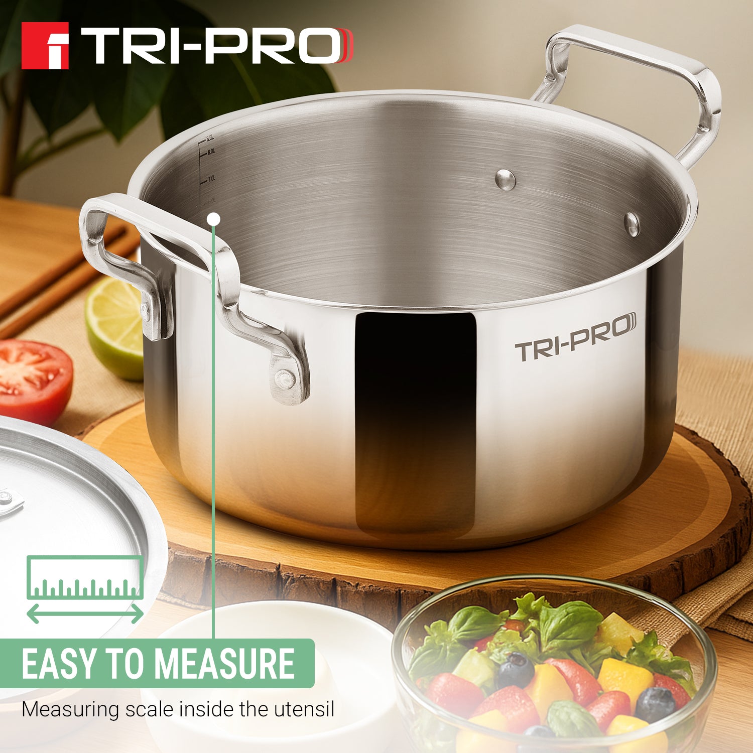 TriPro Tri-Ply Cook and Serve Casserole 22cm/4.25L