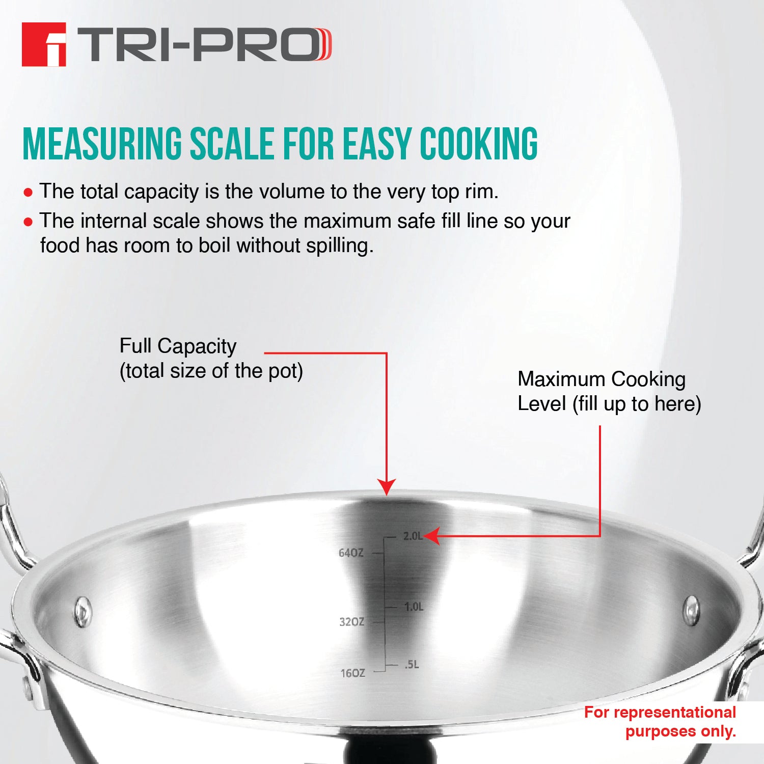 TriPro Tri-Ply Stainless Steel Deep Kadai