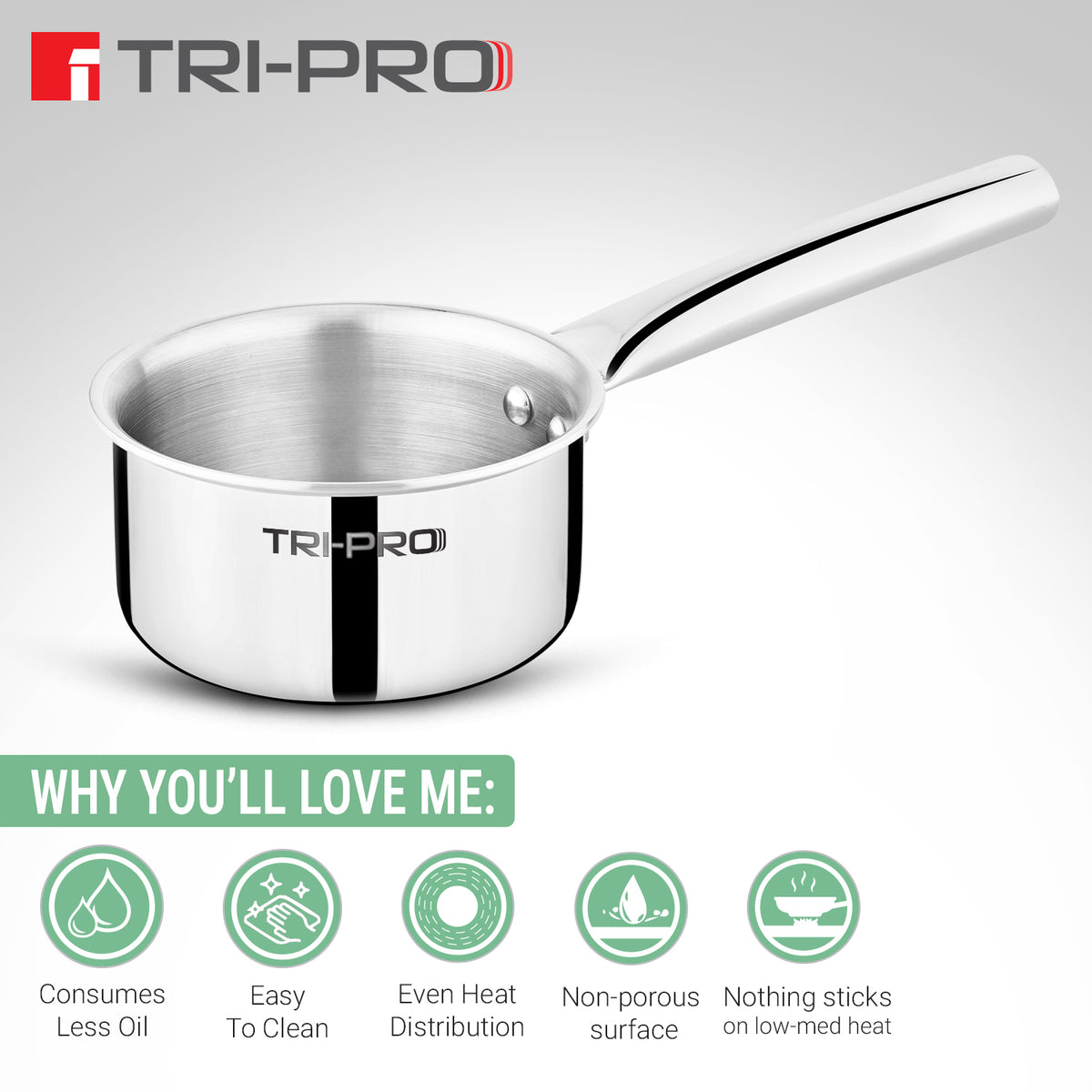 Tripro Mini Triply Saucepan 12cm