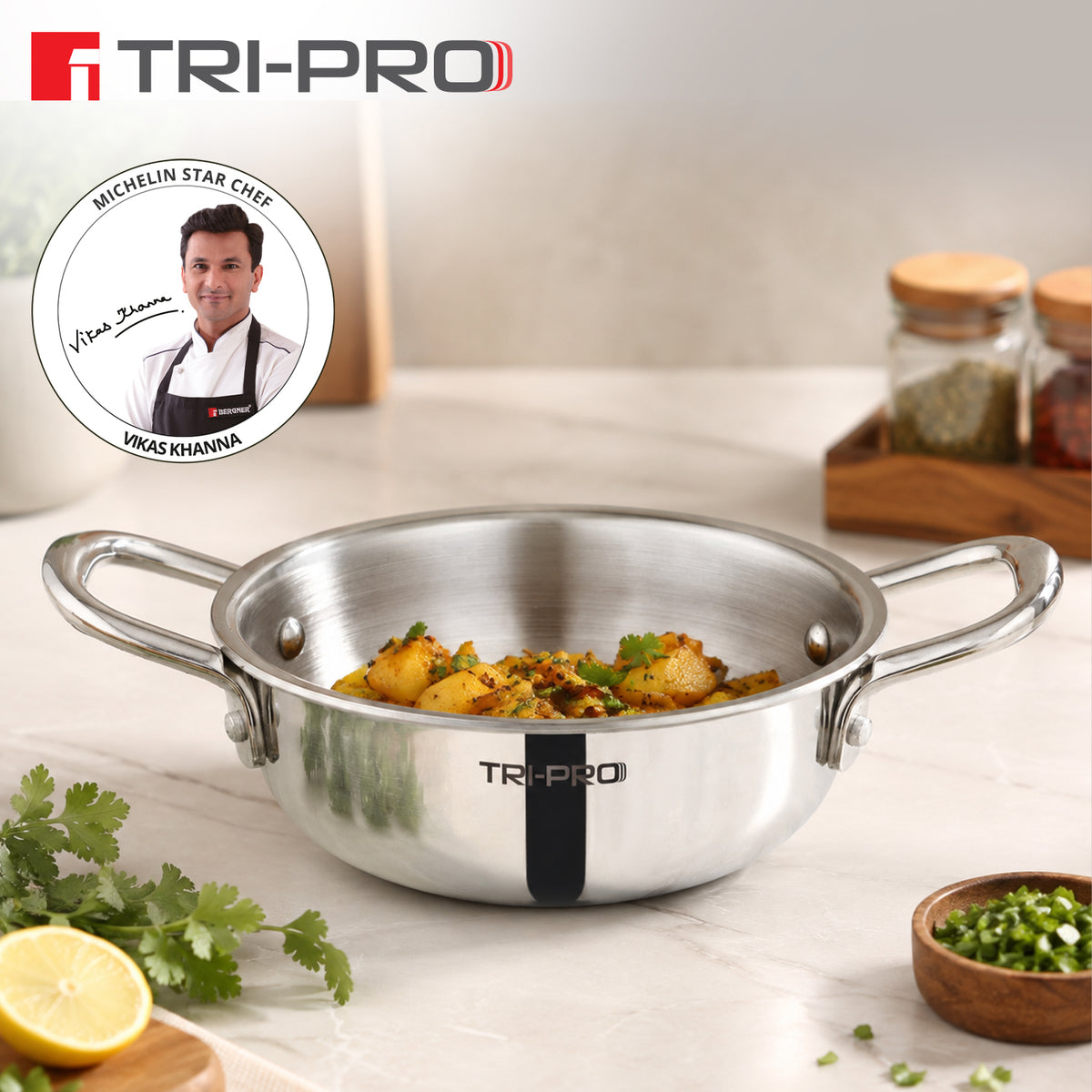 Tripro Mini Triply Kadai 14cm