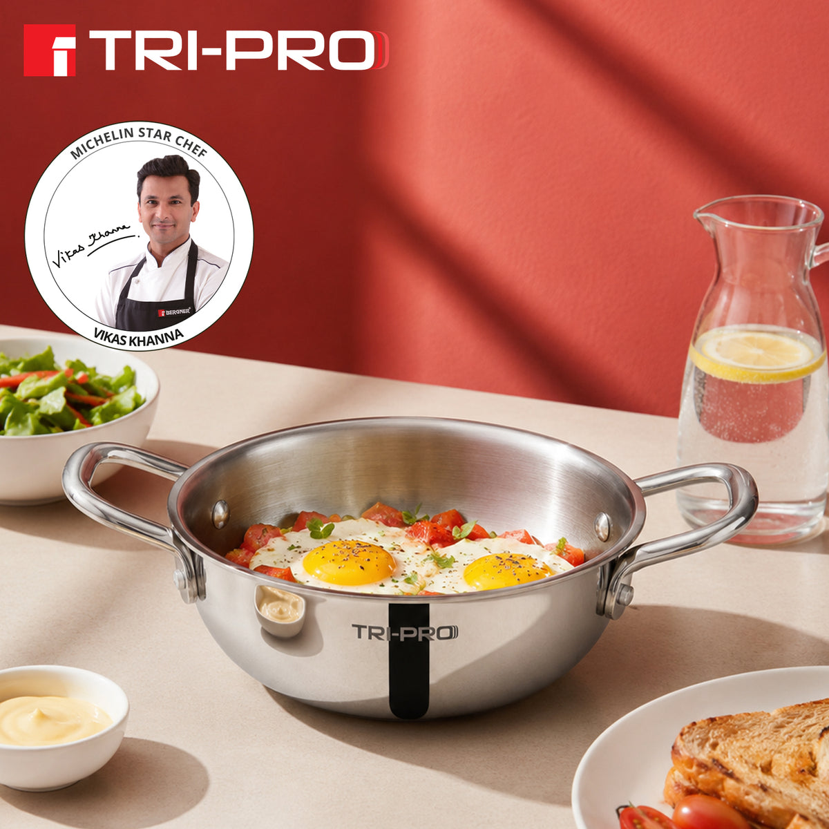Tripro Mini Triply Kadai 16cm