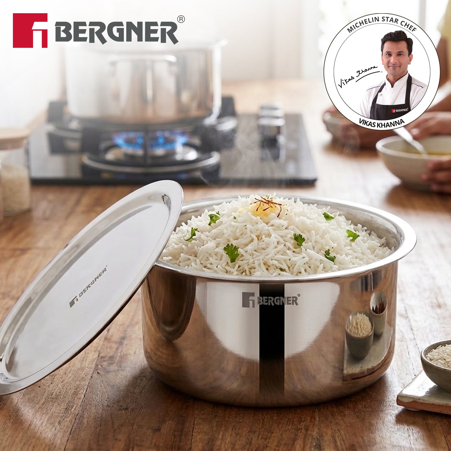 Argent Triply 28cm (8.6L) Tope with Stainless Steel Lid