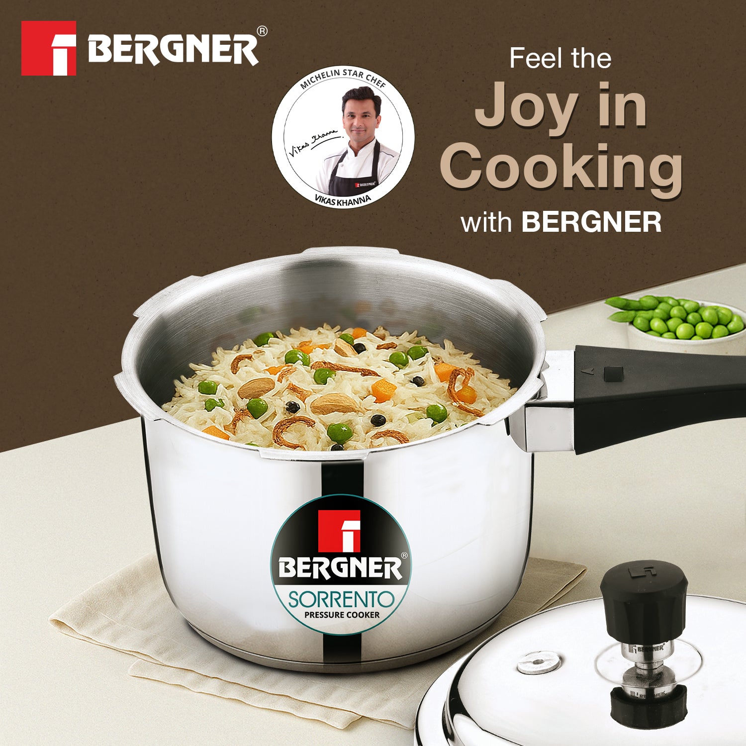 Sorrento Stainless Steel Outer Lid 2L Pressure Cooker