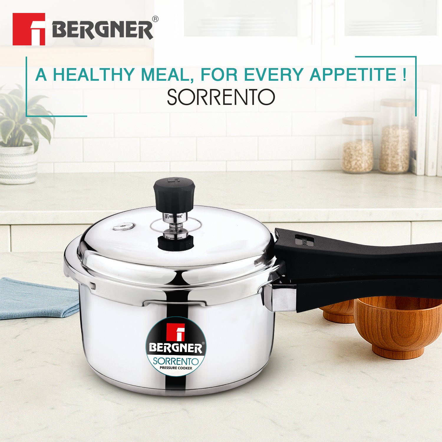 Sorrento Stainless Steel Outer Lid 2L Pressure Cooker