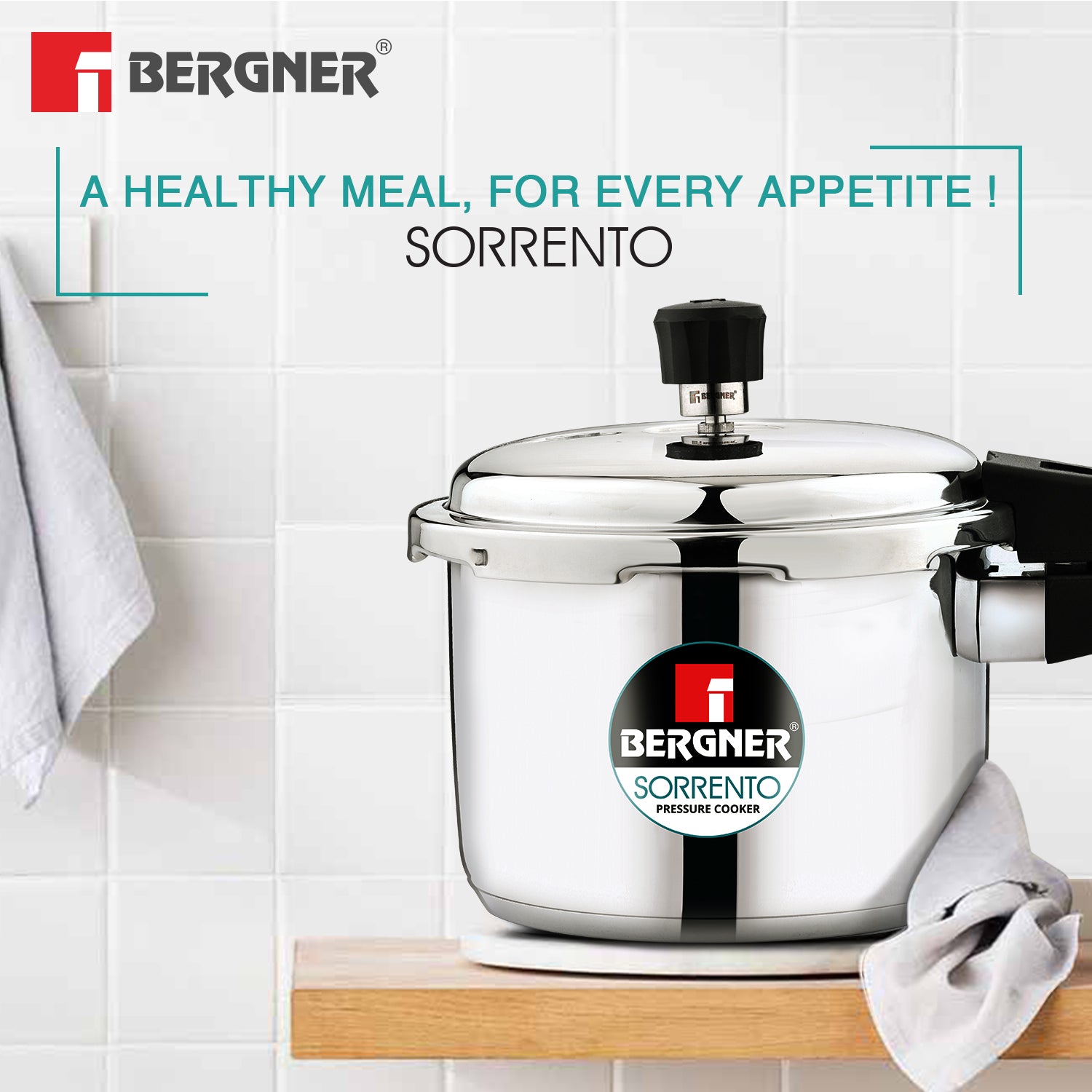 Sorrento Stainless Steel Outer Lid 3L Pressure Cooker