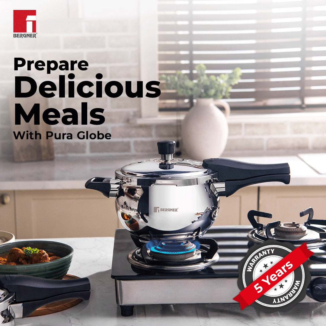 Pura Stainless Steel Outer Lid Pressure Cooker
