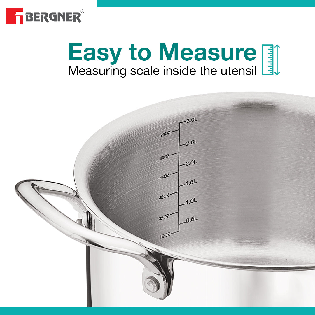 TriPro Tri-Ply Stainless Steel 7 Pcs Cookware Set