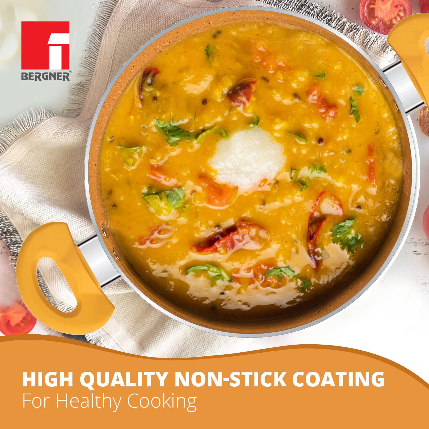 Tasty Non-Stick 4 Pcs Cookware Set - Induction Bottom